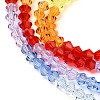 Transparent Gradient Color Glass Beads Strands GLAA-F131-01A-01-4