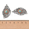 Bohemia Tibetan Style Alloy & Enamel & Synthetic Turquoise Pendants LS-FIND-T074-11AS-3