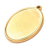 304 Stainless Steel Pendant Cabochon Settings STAS-Z204-04G-09-2
