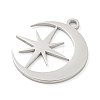 Non-Tarnish 304 Stainless Steel Pendants STAS-B056-26P-04-2