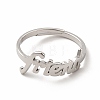 304 Stainless Steel Word Friend Adjustable Ring for Women RJEW-B027-07P-2