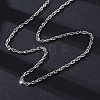 Brass Rope Chains Necklaces for Women NJEW-D302-62P-4