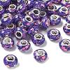 Transparent Resin Rondelle European Beads RESI-S023-34-1