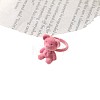 Bear Adjustable Zinc Alloy Flocking Finger Rings for Women FS-WG501E4-04-3