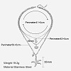 304 Stainless Steel with Natural Freshwater Pearl Double Layer Necklaces FS-WG7985A-03-1