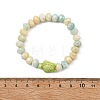 Glass & Synthetic Turquoise Beaded Bracelets BJEW-JB13889-01-4