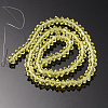 Faceted Bicone Transparent Glass Bead Strands GLAA-J082-A12-2