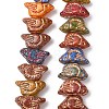 Painted Glass Beads Strands GLAA-B037-11-1