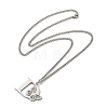 201 Stainless Steel Necklaces NJEW-Q336-01D-P-2
