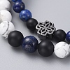 Stretch Bracelet Sets BJEW-JB05027-02-3