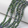 Electroplate Transparent Glass Beads Strands EGLA-A034-T2mm-Q04-1
