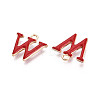 Rack Plating Alloy Enamel Pendants ENAM-T024-53W-G-2