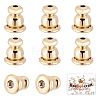 60Pcs Rack Plating Brass Bullet Ear Nuts KK-BBC0004-45-1