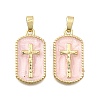 Brass Enamel Pendants KK-P336-14G-01-1