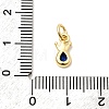Brass Cubic Zirconia Charms KK-G554-01C-03-3