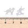 Non-Tarnish 304 Stainless Steel Puppy Silhouette Charms LS-STAS-Q201-T086-3