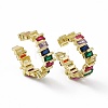 Colorful Cubic Zirconia Open Cuff Rings EJEW-F294-20G-2