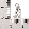 Initial Letter Brass with Cubic Zirconia Charms KK-Q814-26R-P-3
