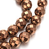 Electroplated Non-magnetic Synthetic Hematite Bead Strands G-E304-53-2