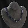 Natural Lapis Lazuli Chip Beaded Necklaces for Men Women NJEW-G159-01Y-1