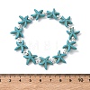 Synthetic Turquoise & Non-magnetic Hematite Beads Stretch Bracelets for Women Men BJEW-JB13726-01-3