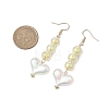Round & Heart Acrylic Beads Bracelet & Dangle Earring Set SJEW-JS01301-4