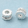 Rack Plating Brass Micro Pave Cubic Zirconia Beads KK-A186-03A-S-4