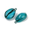 Spray Painted Natural Cowrie Shell Pendants SHEL-K006-49C-2