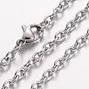 Non-Tarnish 304 Stainless Steel Necklace MAK-K004-10P-2