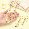 Brass Locket with Acrylic Pearl Pendant Keychains KEYC-YW00275-01-4