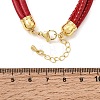 Microfiber Leather Multi-strand Cord Bracelets Makings FB-CBA983F-01G-11-3