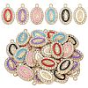 30Pcs 6 Colors Alloy Enamel Pendants ENAM-YW0008-87-1
