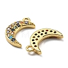 Brass Cubic Zirconia Charms KK-O119-08-3