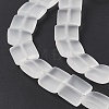 Transparent Frosted Glass Beads Strands FGLA-S001-01G-5