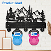 Wood & Alloy Wall Mounted Hook Hangers DIY-WH0606-005-4