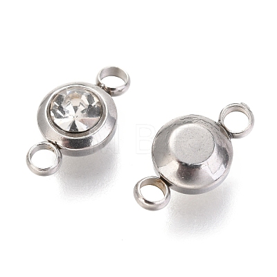304 Stainless Steel Rhinestone Links Connectors LS-STAS-P237-17P-11-1