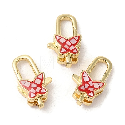 Brass Lobster Claw Clasps KK-K385-018G-1