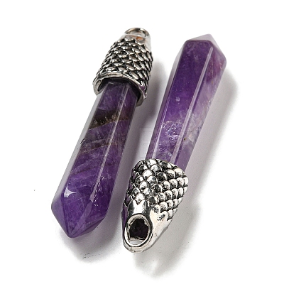 Natural Amethyst Pointed Big Pendants G-F766-02AS-06-1