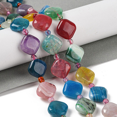 Natural Agate Beads Strands G-P535-A01-01-1