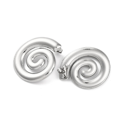 304 Stainless Steel Spiral Stud Earrings EJEW-K295-18P-1