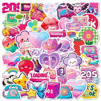 50Pcs Paper Stickers PW-WG8A832-01-1