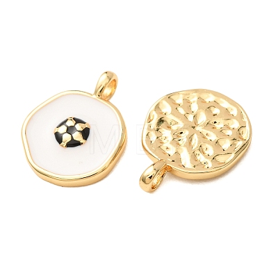 Brass Enamel Pendants KK-CJC12A6-01D-G-1