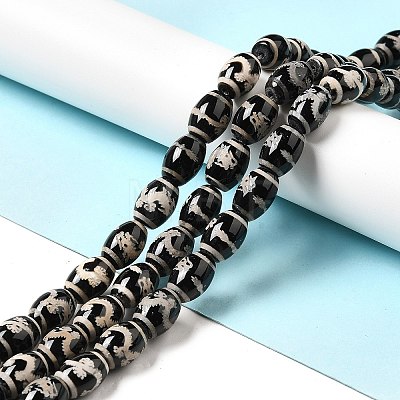 Tibetan Style dZi Beads Strands G-F726-A01-1