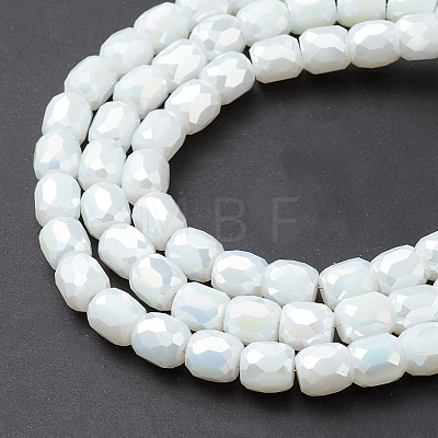 Electroplate Glass Beads Strands EGLA-K015-08I-1