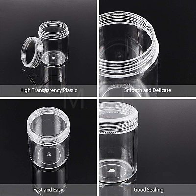 12 Pieces Plastic Small Plastic Jar with Box MRMJ-WH0061-04-1