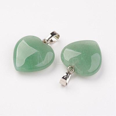 Natural Green Aventurine Pendants G-G956-B02-FF-1