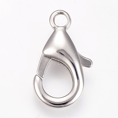 Tarnish Resistant 304 Stainless Steel Lobster Claw Clasps STAS-I082-14P-01-1