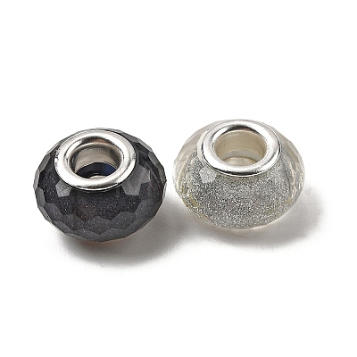 Faceted Resin European Beads RESI-C063-01D-1