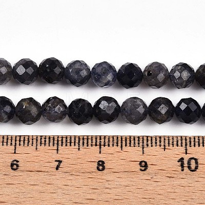 Natural Cordierite/Iolite/Dichroite Beads Strands G-S345-6mm-27-1