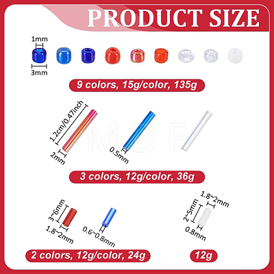 207G 15 Styles Independence Day Glass Seed Beads SEED-PH0002-73-1